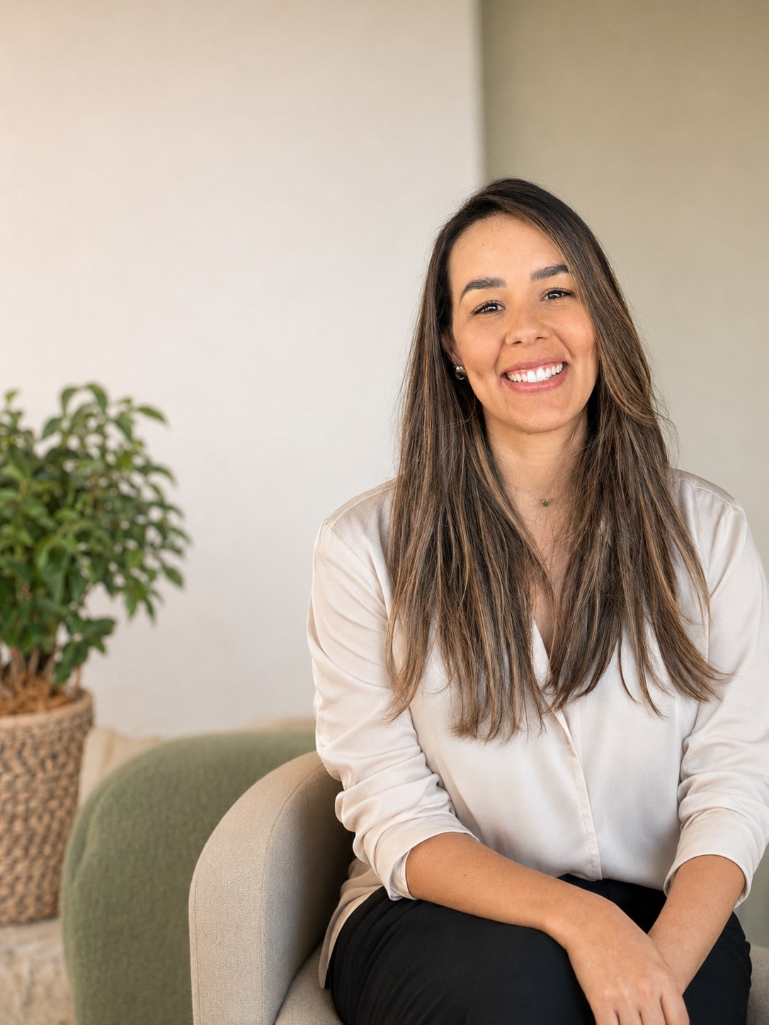 Alyne Bonfim em seu consultório