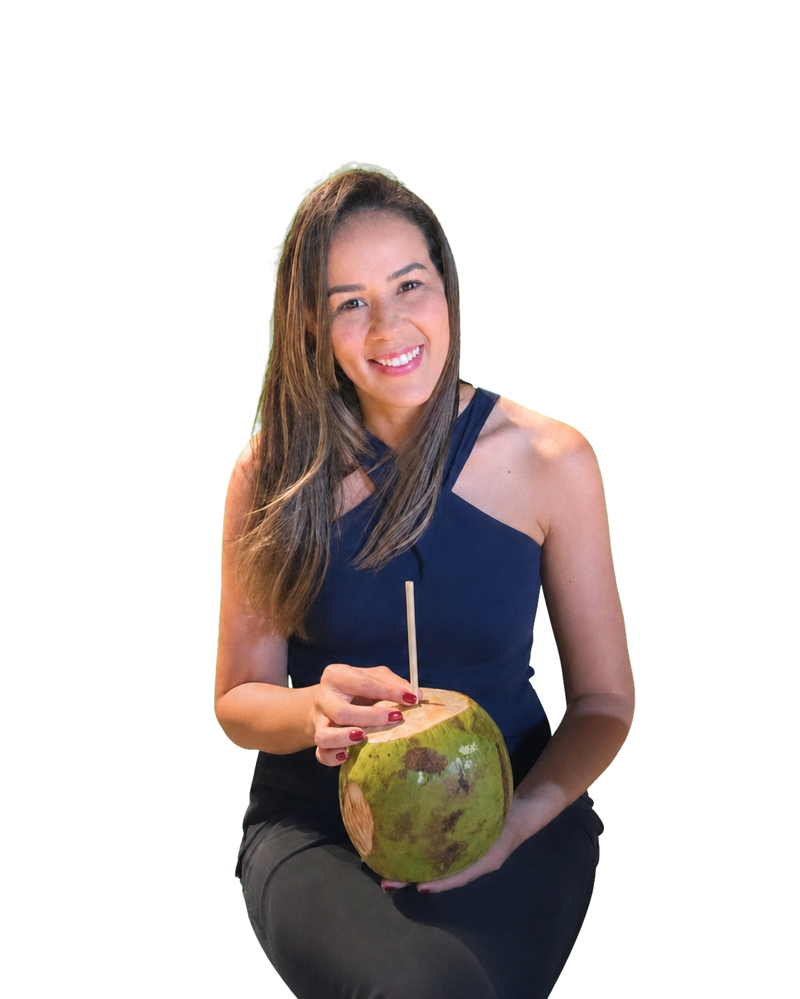 Alyne Bonfim junto ao mar